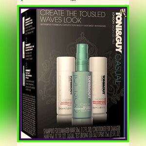 Toni & Guy Casual Collection Brand NW 3PC KIT SHAMPOO/ SEA SALT SPRAY/ CONDITION